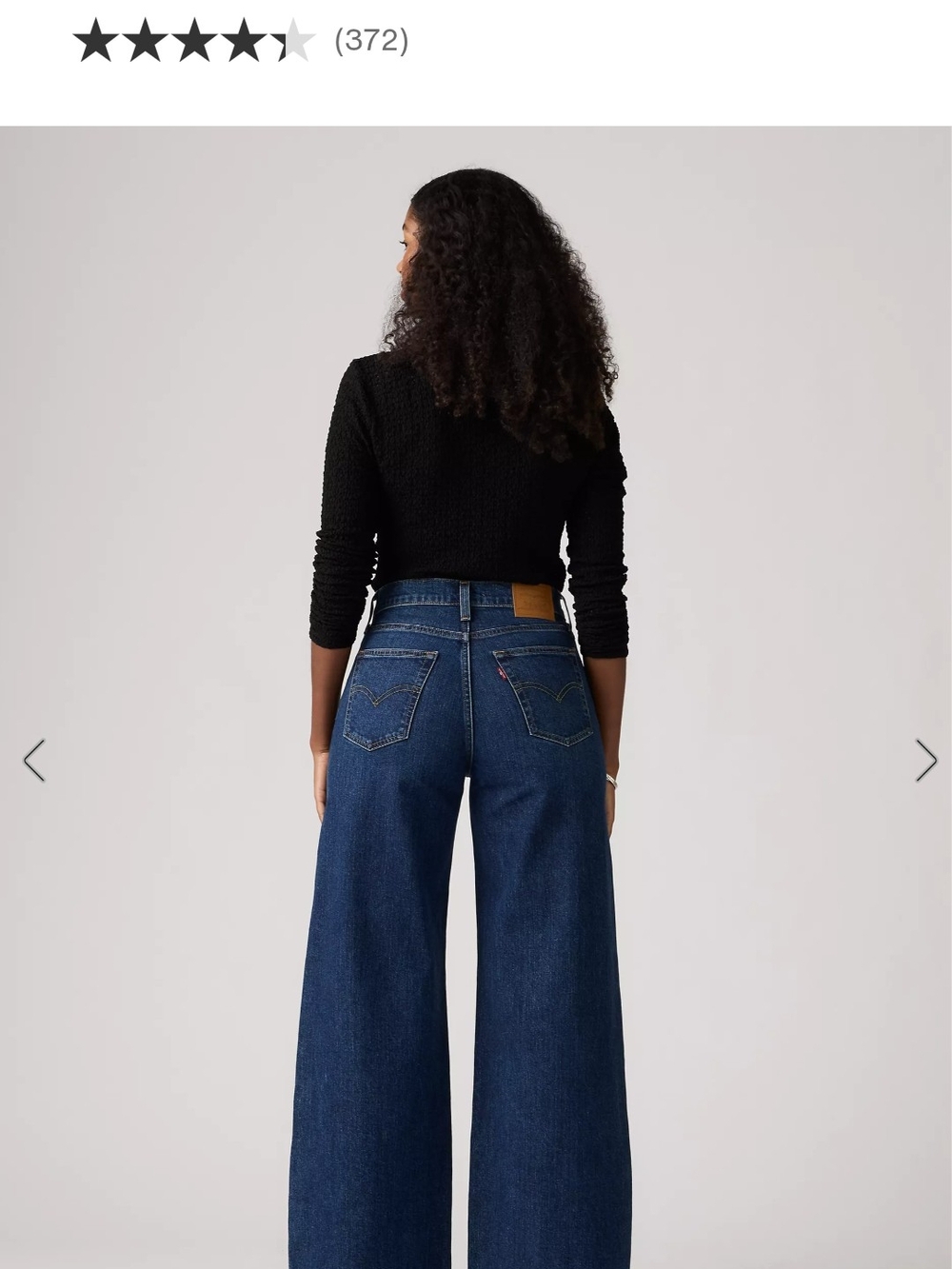 Levi's Dark Blue Wide-Leg High-Rise Women's Jeans 33x32 Nwt